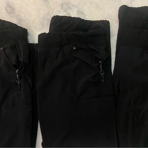 BUNDLE OF 3—Cherokee iFlex Mid RiseStraight Leg  black scrub pants Sz Large